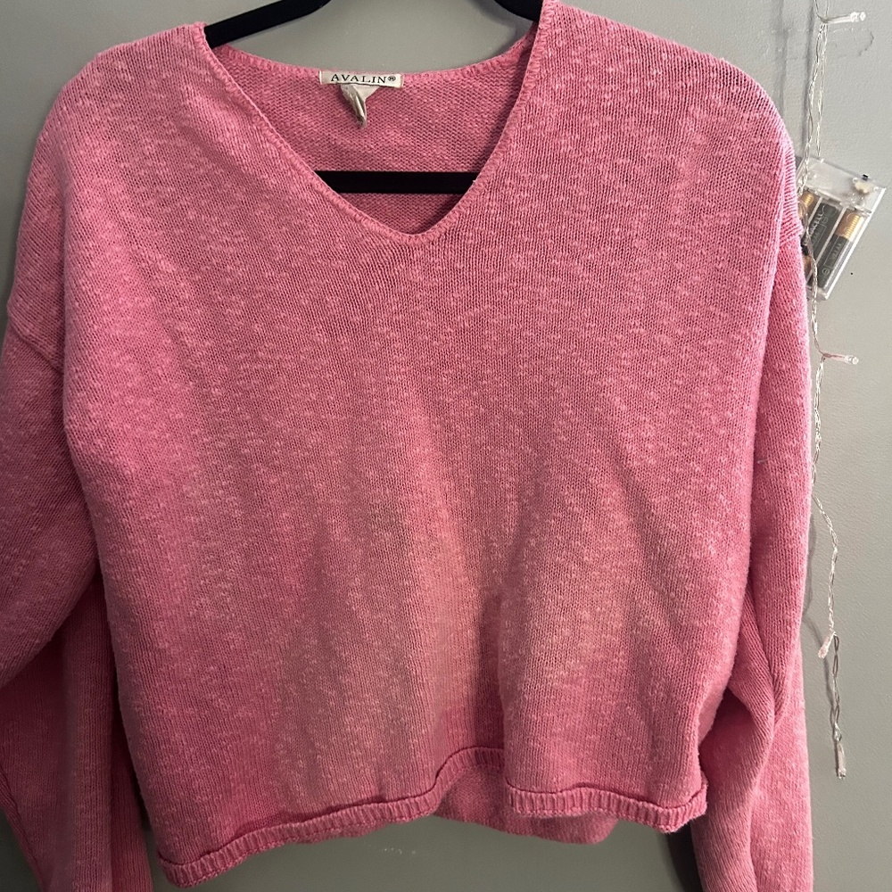 Pink Cropped Sweater